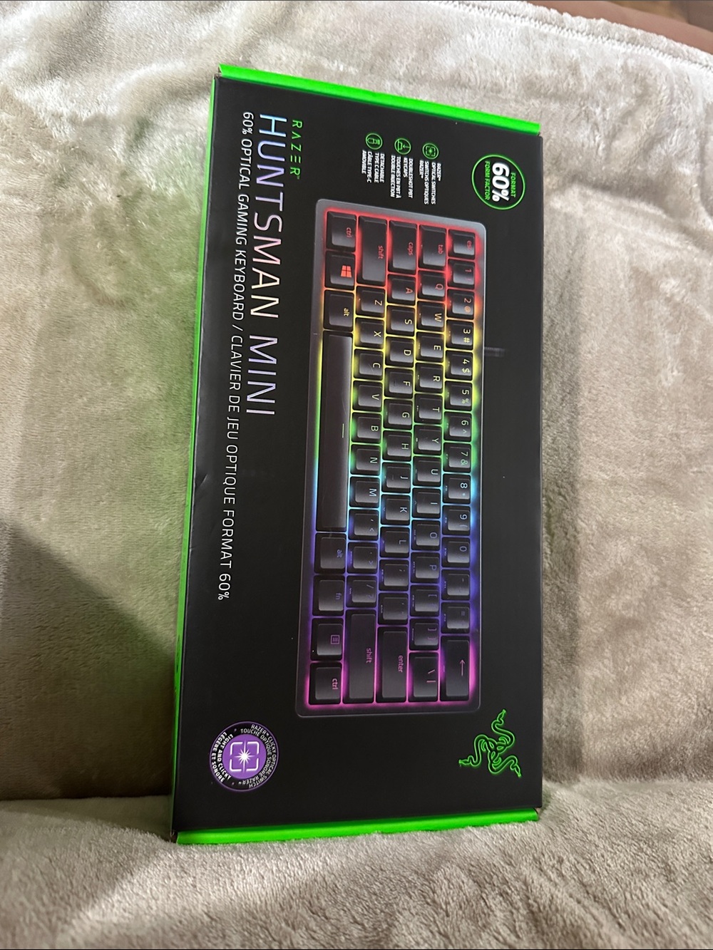 Razer Huntsman Mini RGB Gaming Keyboard - Black with Multi-Color Backlight